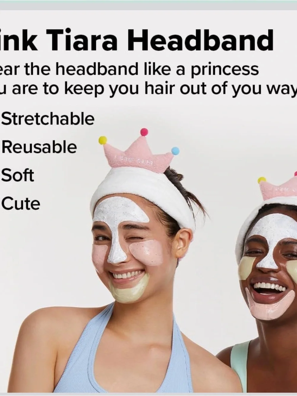 I Dew Care Scoop Party Wash-Off Mask Set + Headband Hyaluronic Vegan Face